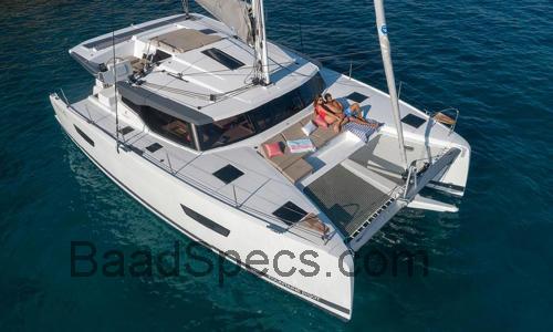 Fountaine Pajot 42 tekniske specifikationer og anmeldelser